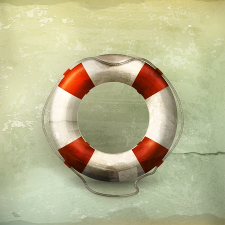 Lifebuoy, old-styleのイラスト素材