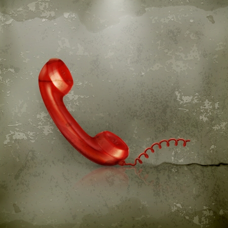 Red Handset, old-styleのイラスト素材