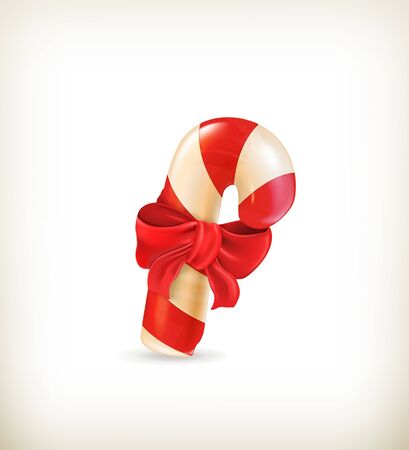 Christmas candy with bowのイラスト素材