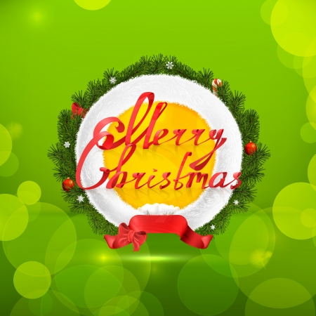 Merry Christmas ribbonのイラスト素材