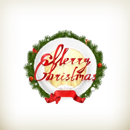 Merry Christmas ribbonのイラスト素材