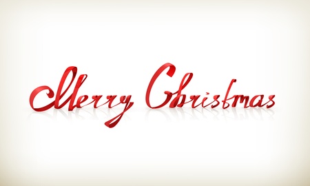Merry Christmas ribbonのイラスト素材