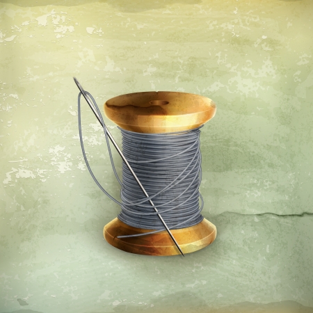 Spool of thread, old-styleのイラスト素材