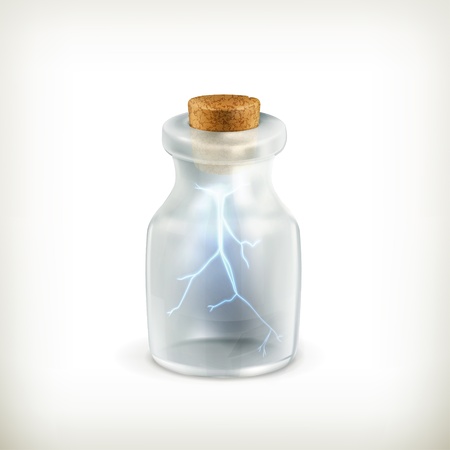 Lightning in a bottle, iconのイラスト素材
