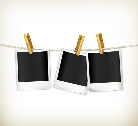 Photos on a ropeのイラスト素材