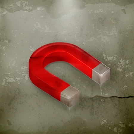 Horseshoe magnet, old-styleのイラスト素材