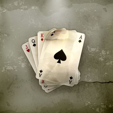 Playing Cards, old-styleのイラスト素材
