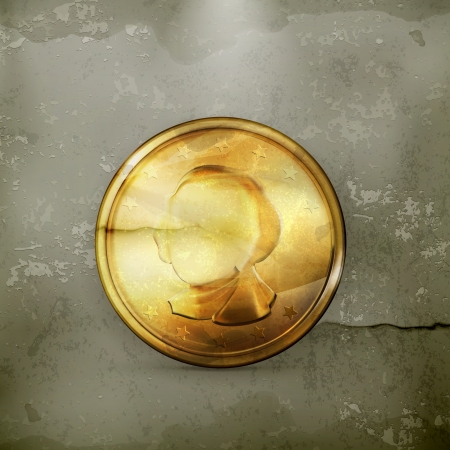 Gold coin, old-styleのイラスト素材