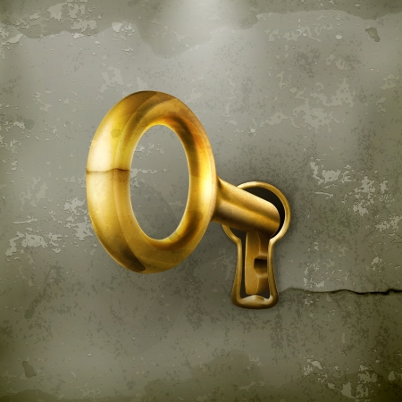Golden key, old-styleのイラスト素材