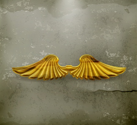 Golden wings, old-styleのイラスト素材