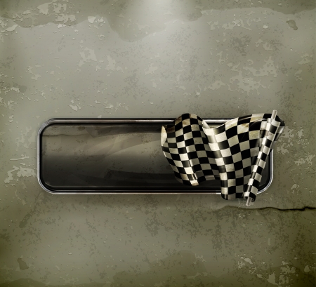 Racing banner flag, old-styleのイラスト素材