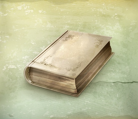 Old book icon, old styleのイラスト素材