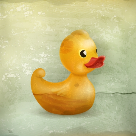 Rubber duck, old styleのイラスト素材