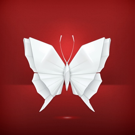 Origami butterflyのイラスト素材
