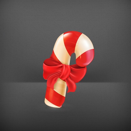 Christmas candy with bowのイラスト素材