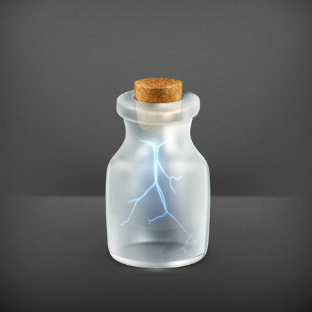 Lightning in a bottle, iconのイラスト素材