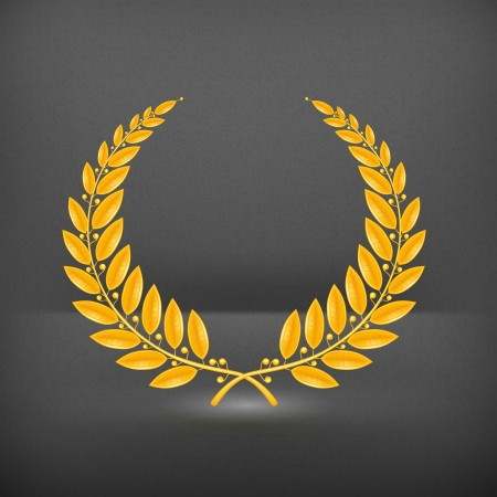 Gold Laurel Wreathのイラスト素材