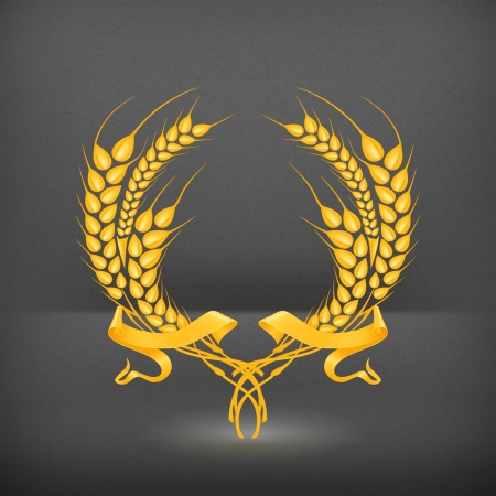 Wheat wreathのイラスト素材