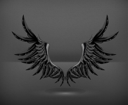 Wings blackのイラスト素材