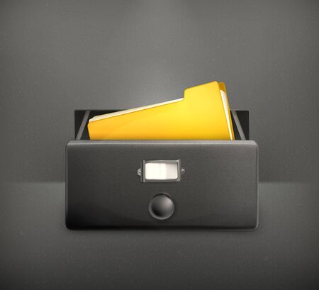 Open card catalog, blackのイラスト素材