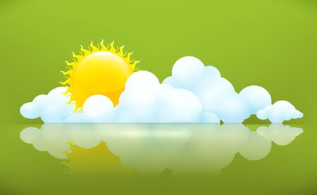 Sun and cloudsのイラスト素材