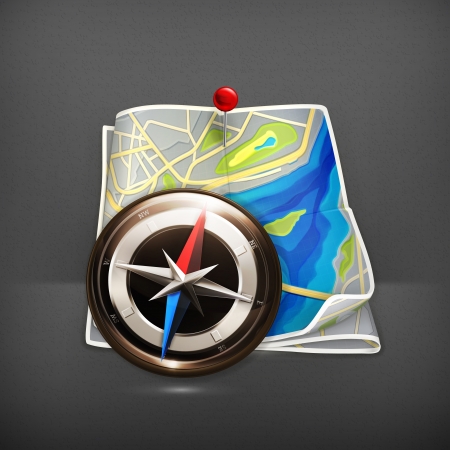 Navigation mapのイラスト素材