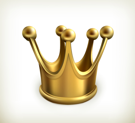 Gold crown iconのイラスト素材