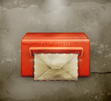 Post office icon old styleのイラスト素材