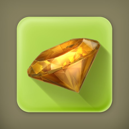 Amber yellow, long shadow vector iconのイラスト素材