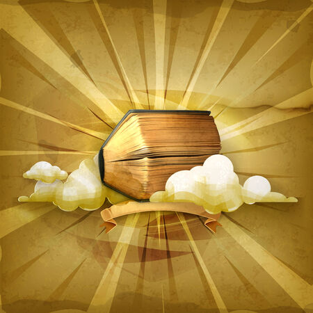 Ancient book, old style vector backgroundのイラスト素材