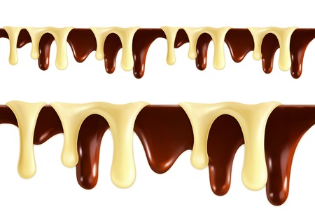 Melted chocolate seamless vectorのイラスト素材