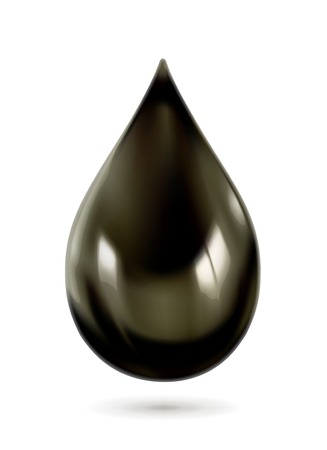 Black oil drop, vector iconのイラスト素材