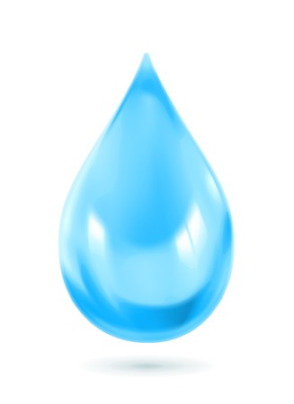 Blue water drop icon, vectorのイラスト素材