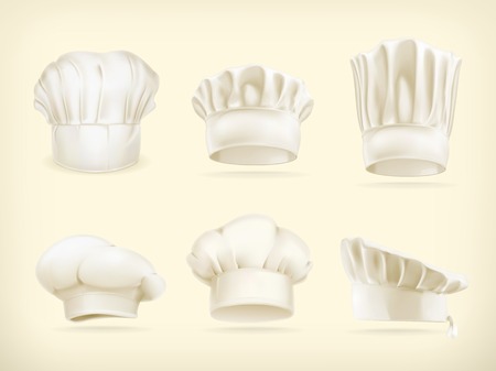 Chef hats vector setのイラスト素材