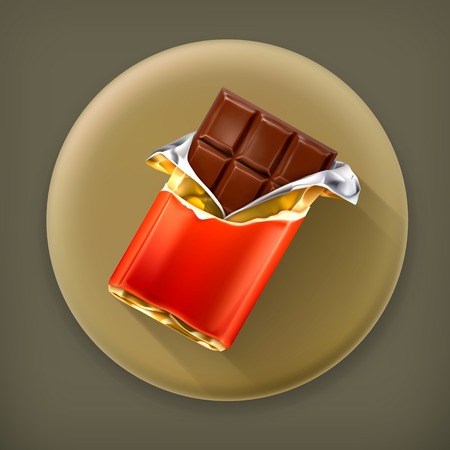 Chocolate, long shadow vector iconのイラスト素材