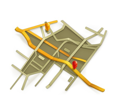 City map, vectorのイラスト素材