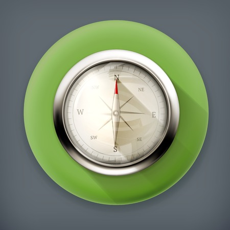Compass long shadow vector iconのイラスト素材