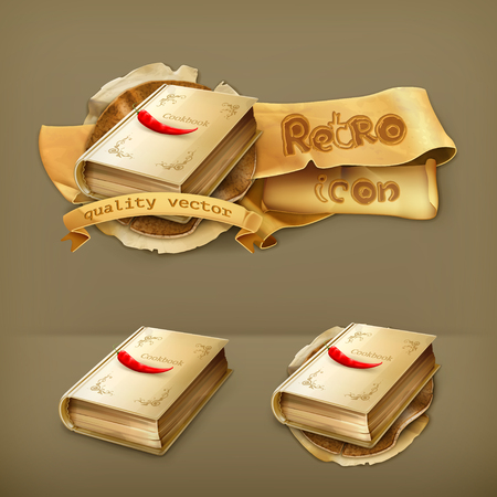 Cookbook vector iconのイラスト素材