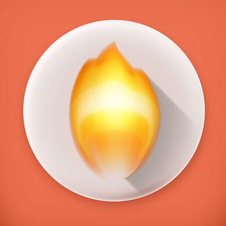 Flame long shadow iconのイラスト素材