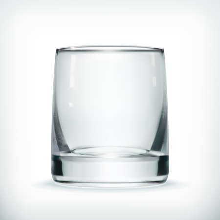Empty glass, vector illustration with transparencyのイラスト素材
