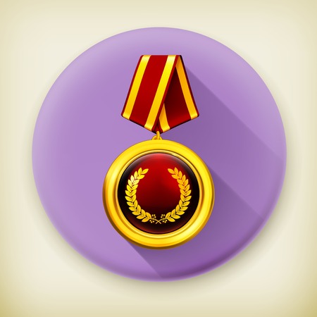 Premium Gold long shadow iconのイラスト素材