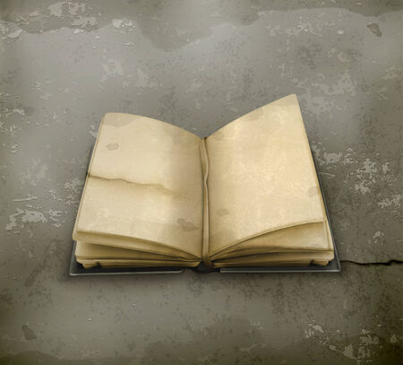 Open book old style vectorのイラスト素材