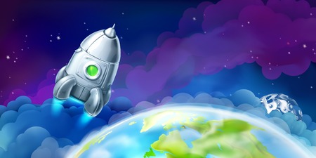 Space, vector background for websiteのイラスト素材