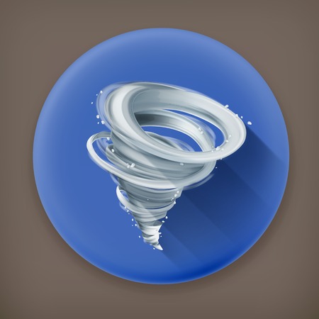 Tornado long shadow vector iconのイラスト素材