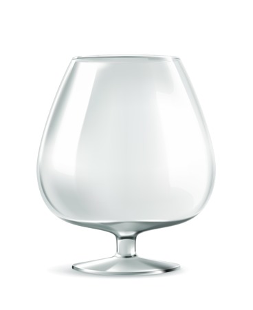Classic cognac glass, whisky glass, bar ware, necessary accessories for parties, stylish illustration with good quality whiskey goblet is always devastated to the last dropのイラスト素材