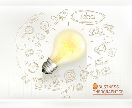 Idea, business infographics vectorのイラスト素材