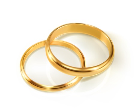 Pair of wedding rings, vector illustrationのイラスト素材