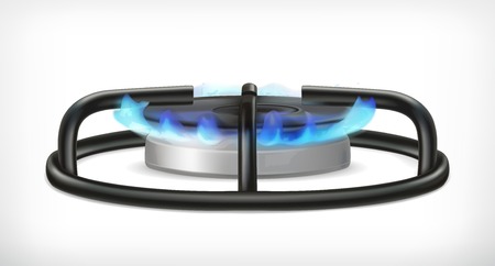 Kitchen gas stove, vector objectのイラスト素材