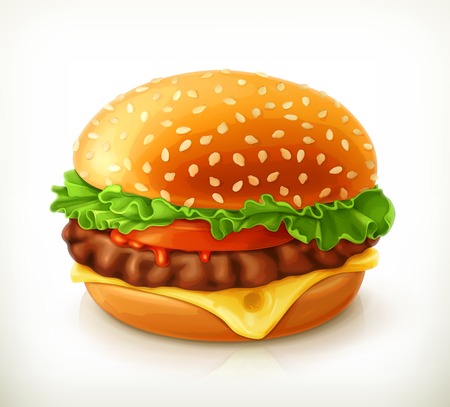 Hamburger, vector iconのイラスト素材