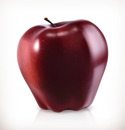 Red apple, vector iconのイラスト素材